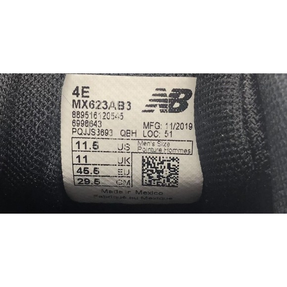 New Balance Shoes Mens Size 11.5 4E Black 623 V3 MX623AB3 Walking Sneakers - Picture 7 of 7